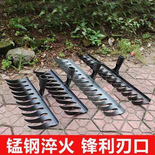 Multifunctional rake rake rake grass rake agricultural thickened manganese steel multi-tooth rake gardening rake iron rake nine teeth