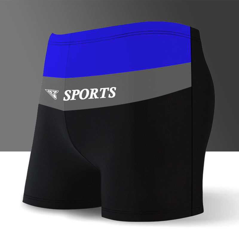 Nueva primavera caliente de los hombres boxeador bañador de moda de color a juego de nylon de alta elástica bañador de los hombres de natación troncos de la fábrica al por mayor