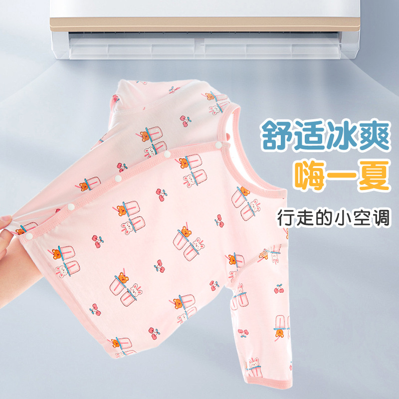 Set de verano para bebés delgado de manga media ropa de verano para niños niñas con media manga de aire acondicionado pijamas ropa de bebé