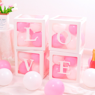 214 Valentine's Day Confession Confession Balloon Box Decoration Jewelry Store Window Romantic Atmosphere Scene Decoration