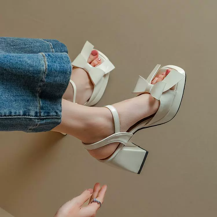 (Cross-border trading), summer sandals with bow, 2023, plus size, Amazon