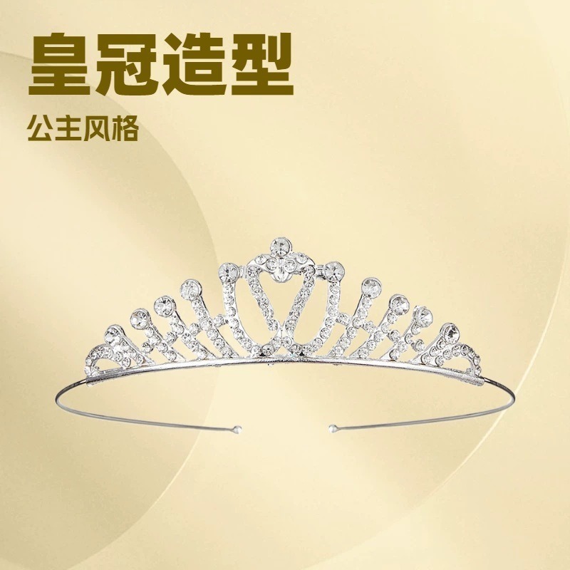 Diadema con Corona de Princesa Infantil de Metal Galvanizado para Cumpleaños y Fiestas image 3