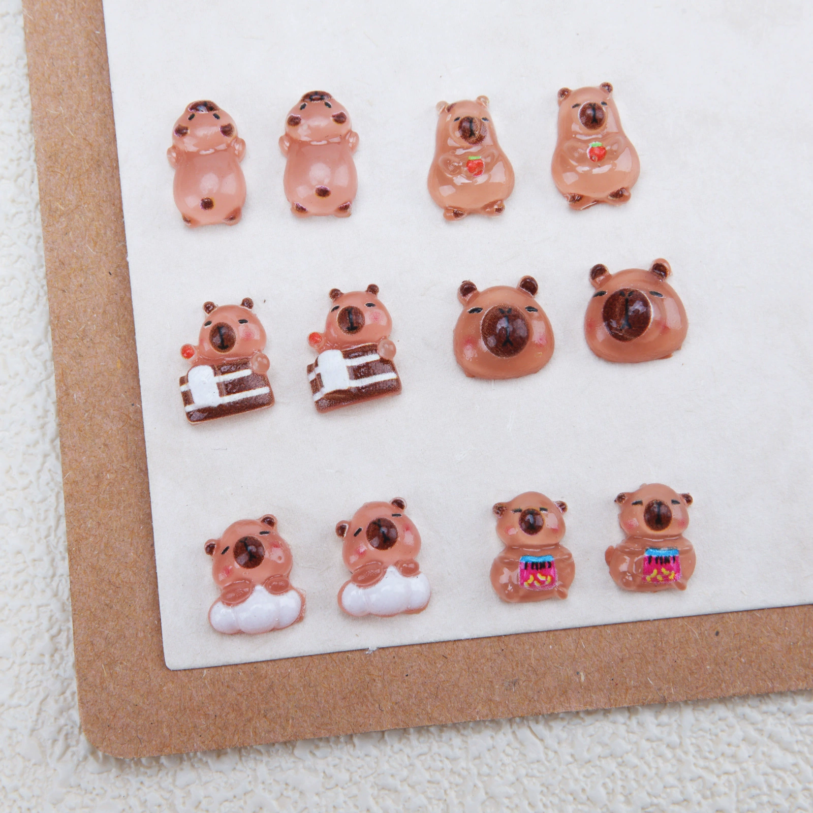 Аксессуары для дизайна ногтей с капибарой, мультяшные серьги с капибарой, материалы для самостоятельного изготовления, оптом, ручная работа