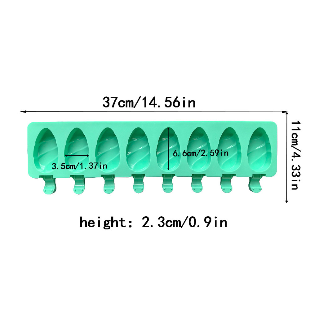 8 gotas de agua 498 helado helado silicona molde de hielo DIY pudín accesorios de pastel herramientas de horneado