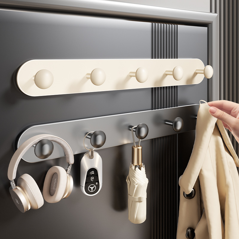 Magnetic Hooks Without Punching Holes Behind the Door, a Row of Anti-Theft Doors, Strong Load-Bearing Kitchen Refrigerator Side Magnets, Traceless Sticky Hooks