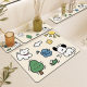 Cartoon kitchen draining mat toilet table water absorbing coaster Bowl plate insulation mat diatom mud wash basin faucet mat