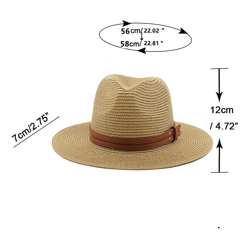 New spring and summer yellow belt accessories straw hat jazz hatpicture1