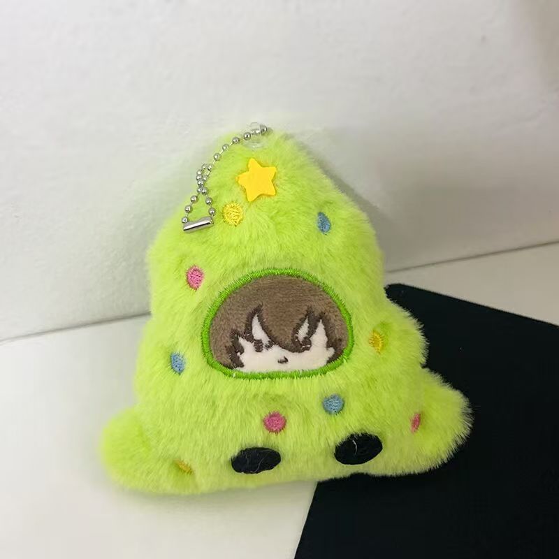 Pequeño libro rojo con el mismo árbol de Navidad de perros salvajes, muñecas de peluche, regalos de Navidad creativos