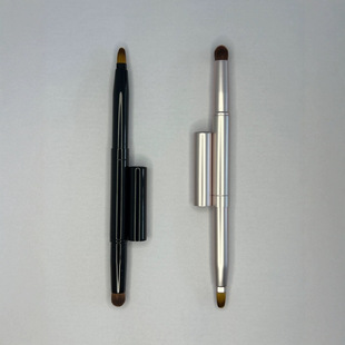 Double Lip Brush Lipstick Brush Telescopic Portable Lip Liners Makeup Professional Tool Lip Coating Small Brush with Cover 8π