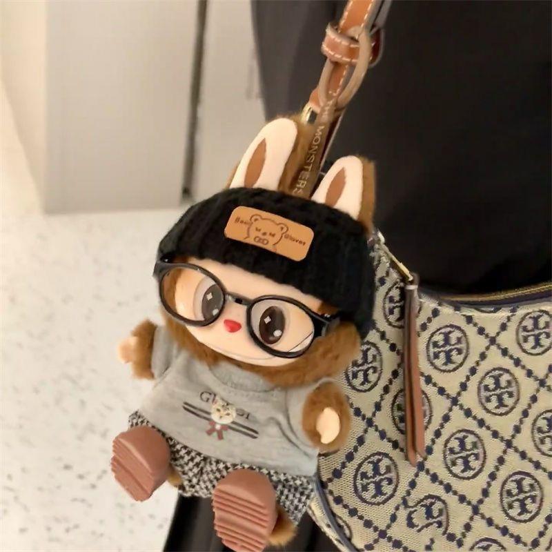 拉bubu娃衣一二三代衣服千鸟格猫先生帽子上衣套装换装搪胶公仔布|undefined