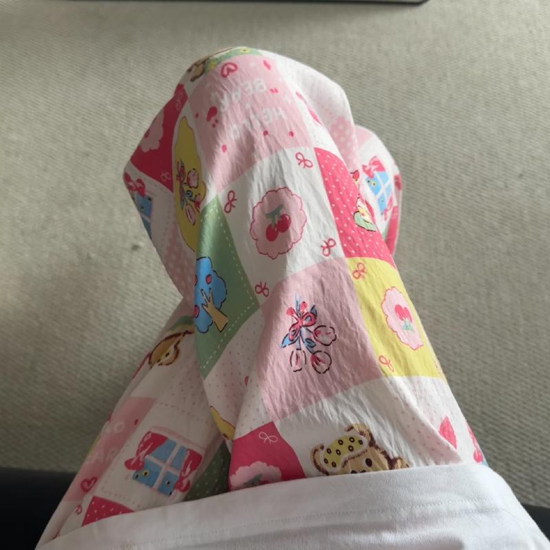 Primavera y verano · Pantalones de pijama casuales para mujeres pantalones a prueba de mosquitos rojos en línea 2025 nuevos pantalones caseros para llevar