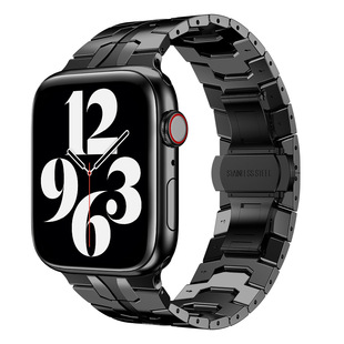 For applewatch Apple Stainless Steel Iron Watch Strap iwatch10/8/7/6/5/SE Men's Wristband 316