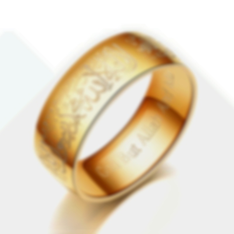 Anillo de Acero de Titanio Popular Transfronterizo de 8 mm con Grabado Láser de Texto Vintage, Estilo Exótico Europeo y Americano de Amazon