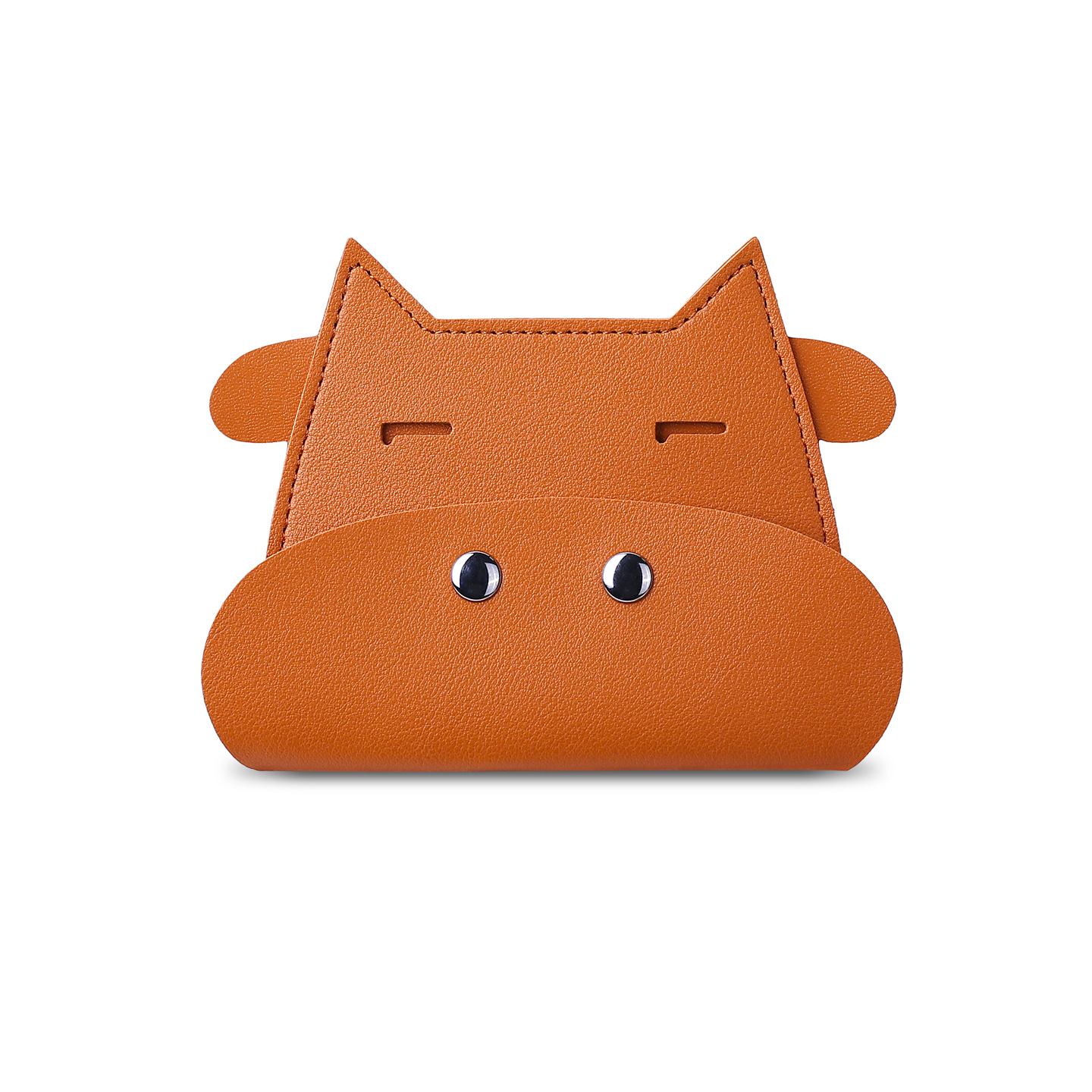 Creativo de cuero hecho a mano en forma de ternera, bolso de tarjetas, bolsillo portátil lindo, bolso de cambio creativo hecho a mano al por mayor
