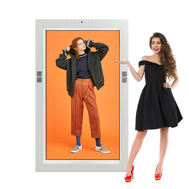 外贸55寸65寸75寸3D透明屏展示柜屏TouchScreenHolobox互动展示