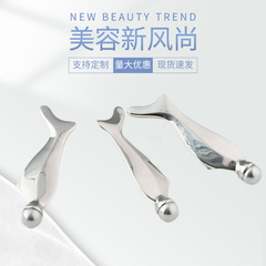 Fish-shaped scraping board massager 3D beauty device face scraper facial eye massage muscle loosening V-face roller wholesale