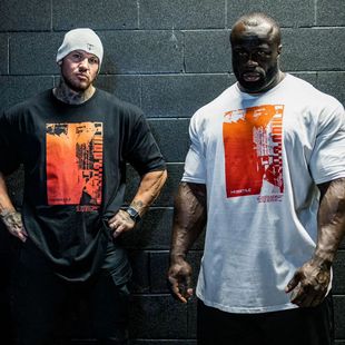 HOSSTILE Summer Bodybuilding Fitness Loose European and American Running Basketball Training Short Sleeve T-shirt New One Piece