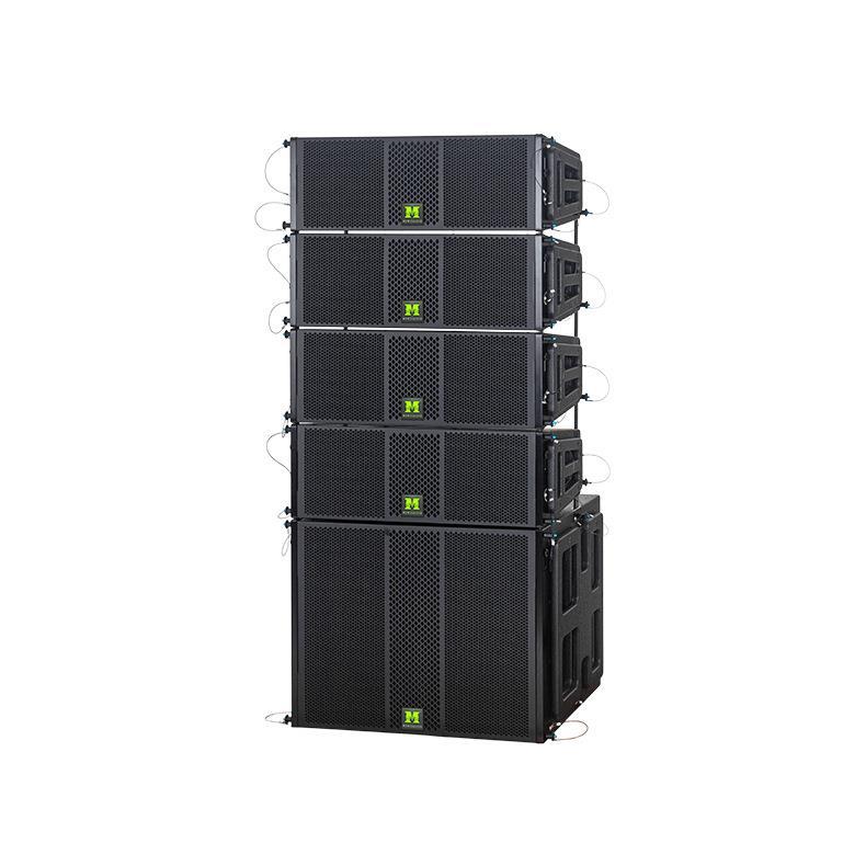 Altavoces de matriz de líneas grandes, doble de 8 pulgadas, doble 10, a prueba de agua, alta potencia, rendimiento al aire libre remoto, juego de audio de escenario profesional