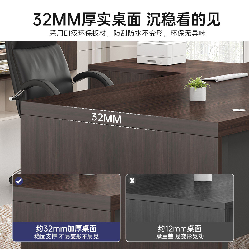 Mesa de computadora Mesa de jefe Mesa de liderazgo de oficina Mesa de trabajo Mesa de gerente de presidente Mesa de escritorio simple Mesa de oficina moderna