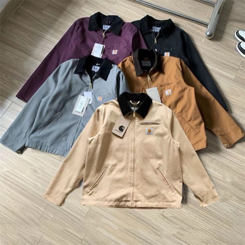 ハイバージョン Carhartt カーハート メインライン デトロイト 5色 薄手 ワークウェア レトロ キャンバス ジャケット|undefined