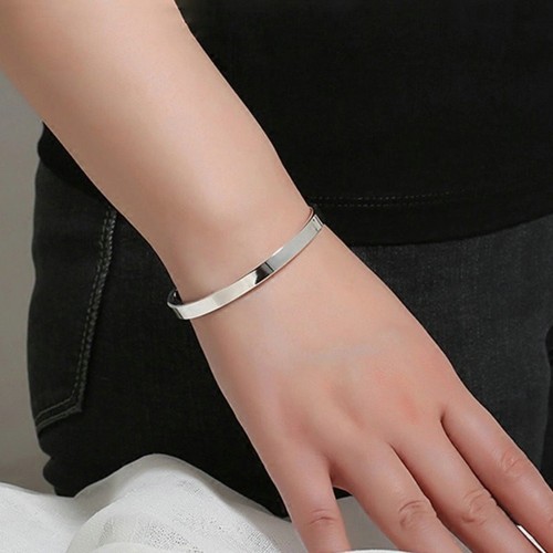 Factory-direct wholesale C-shaped titanium steel bracelet, straight-bar DIY stainless steel bracelet ring—wholesale cross-border European and American jewelry.