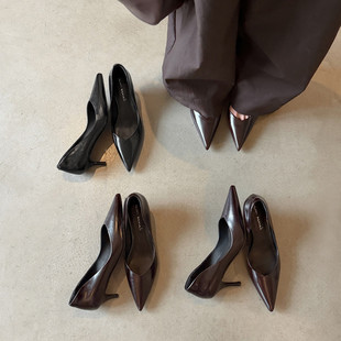 真皮高跟鞋女