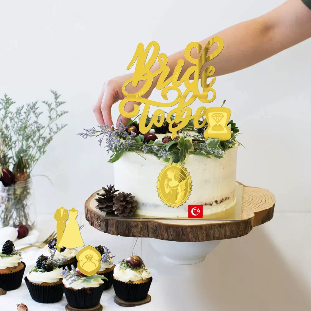 Bride to be准新娘婚礼蛋糕插件装饰 diy套装组合婚庆道具批发