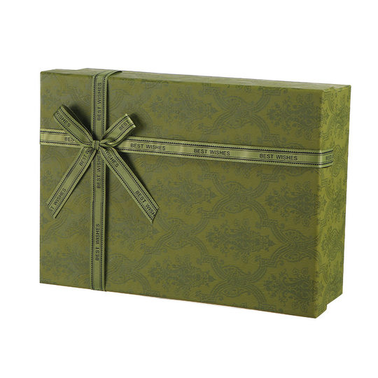 Spot Retro Heaven and Earth Cover Gift Box Green Light Luxury Gift Box Large Gift Packaging Box Little Red Book Accompanying Gift Box