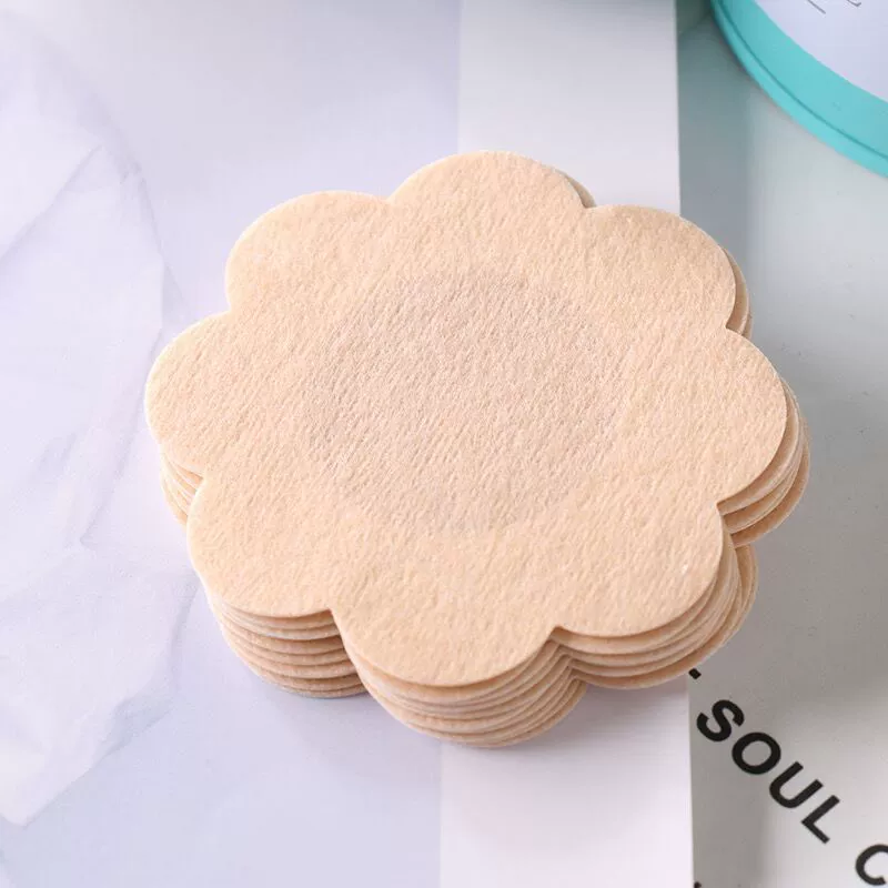 Disposable Nipple Covers, Silicone & Non‑woven Pads, Invisible Shock‑proof Protection, 5‑pair Pack