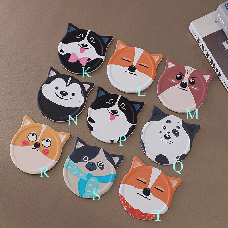 Cerámica posavasos gato creativo montaña corcho absorbente montaña lindo mascota de dibujos animados creativo regalo logotipo personalizado impresión