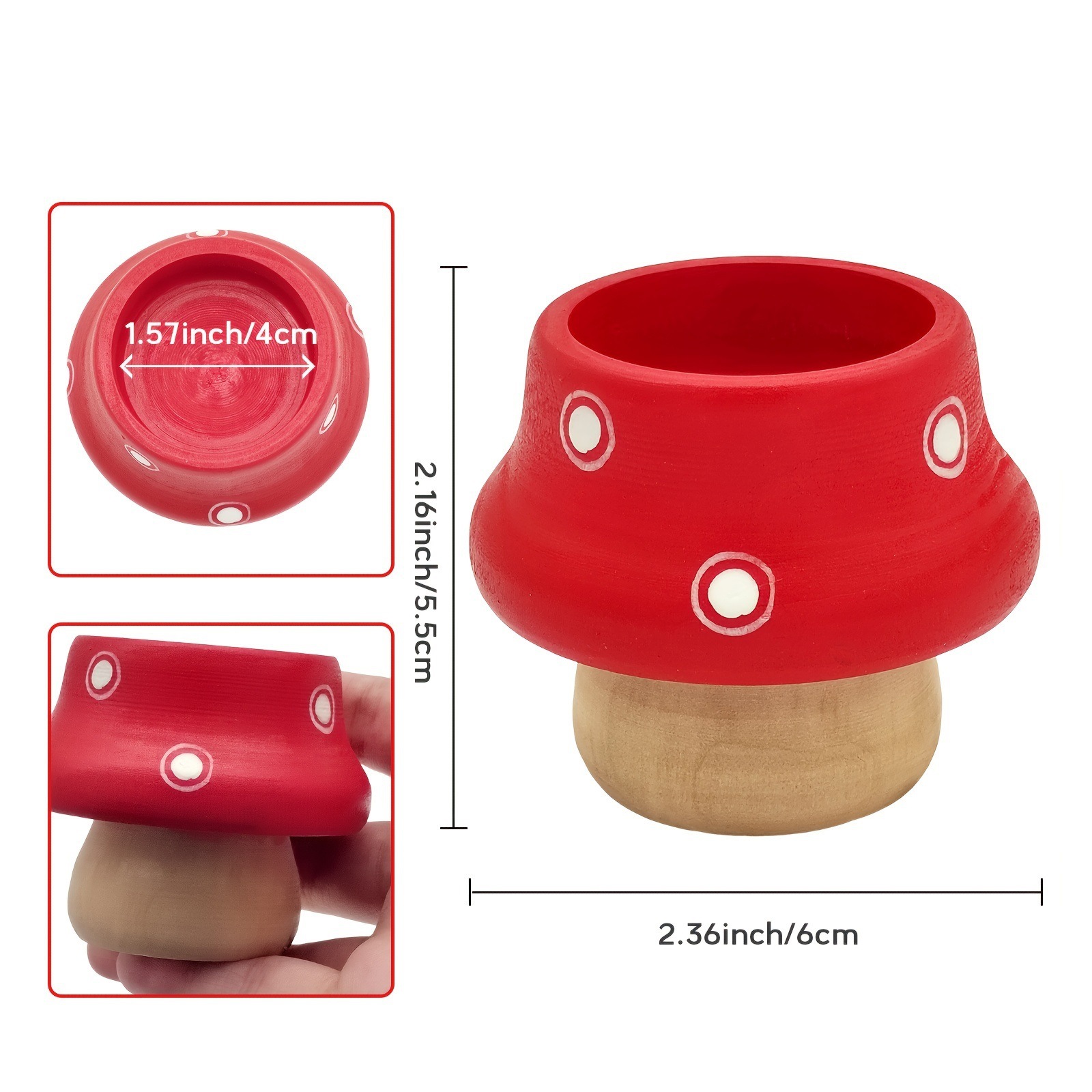 Fábrica de hongos en stock candelabro de madera atmósfera decoración de escritorio candelabro