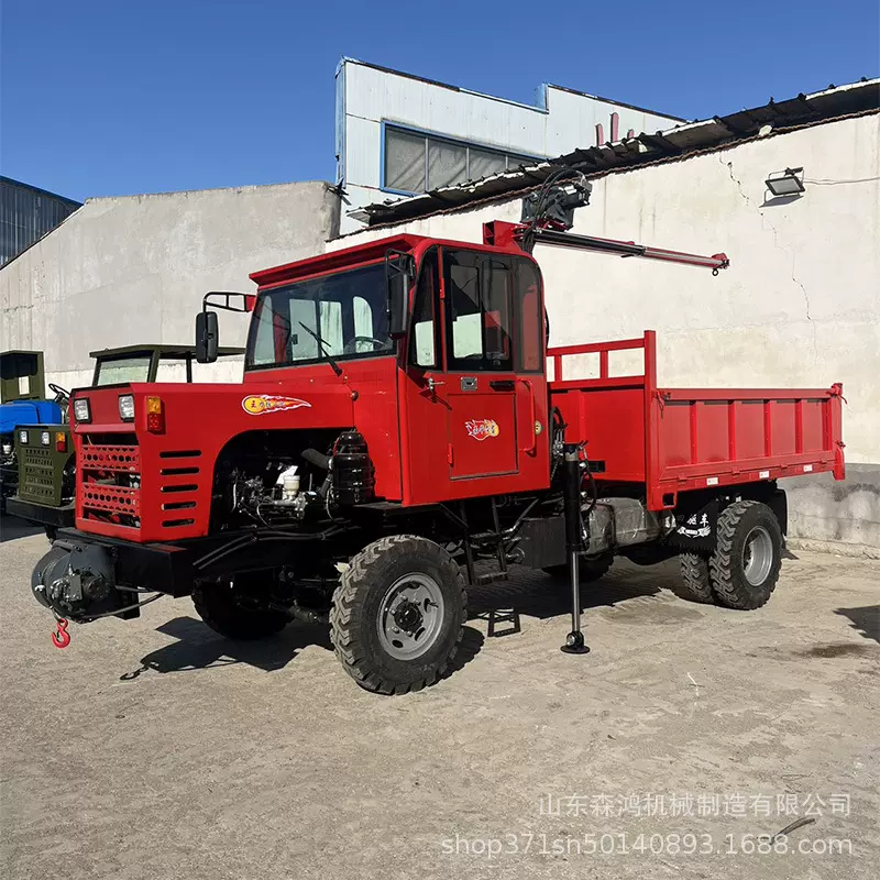 山地爬坡工程农用车 四不像四驱柴油拖拉机 翻斗自卸载重王送货