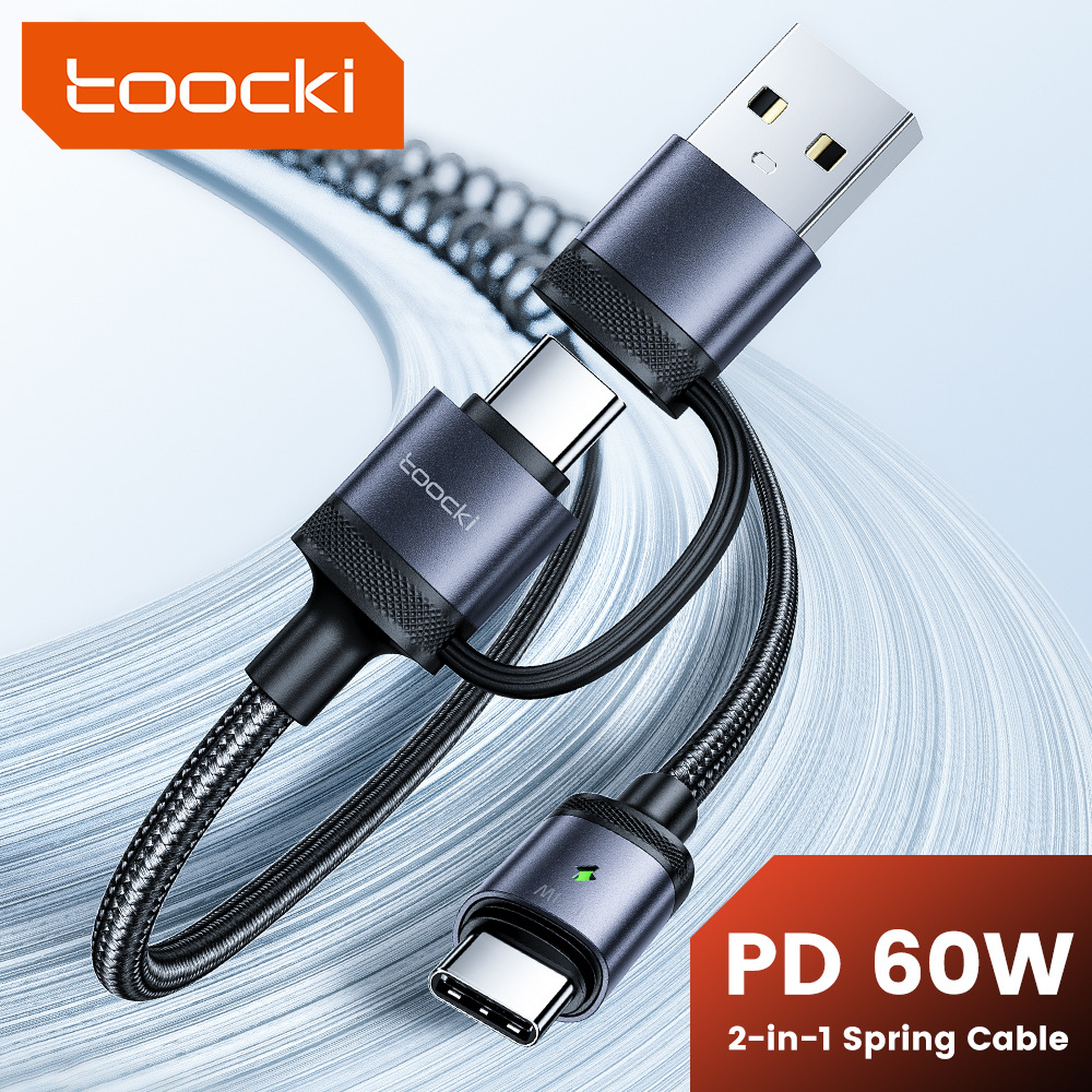 Toocki Lightning 2-in-1 Charging Cable For Apple And Huawei Devices_voghion.com