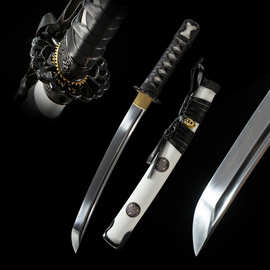 外贸回货日本刀胁差短刀东洋武士龙泉刀剑批发wakizashi未开刃