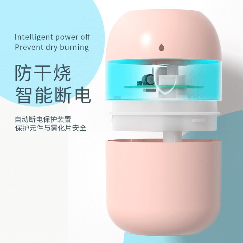水滴ミニ加湿器家庭用オフィス寝室部屋静音大霧量夜灯プレゼント小型加湿器|undefined