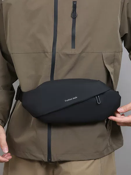 Cross-Border New Sports Cycling Fitness Mobile Phone Bag Korean Style Casual Multi-Functional Chest Bag High-End Men's Waist Bag