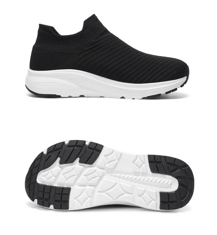Giày lười vải dệt lưới unisex xỏ chân đế mềm nhẹ cỡ lớn, gót 3-5 cm — A 81m màu, A81 màu xám, A81 màu đen chi tiết 27