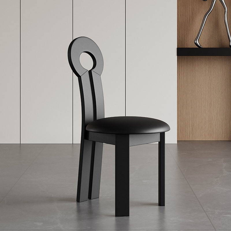 【분해 배송, 뛰어난 가성비】 키 체어 블랙 프레임 + 블랙 가죽 시트