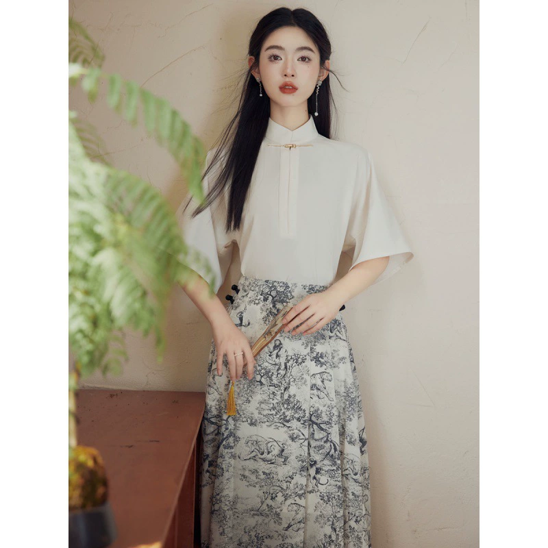 Новая китайская легкая национальная юбка в стиле можно носить на работе