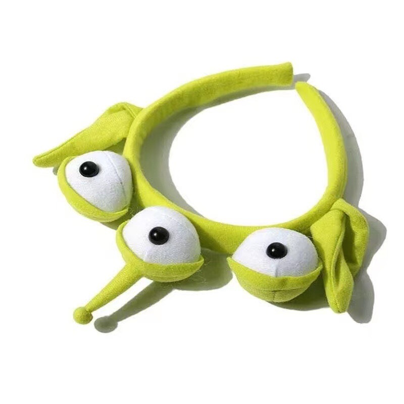 Japanese and Korean Anime Peripheral Three-Eyed Boy Headband 2022 New Cute Headband Plush Face Wash Photo Headwear Trendy Cute Style