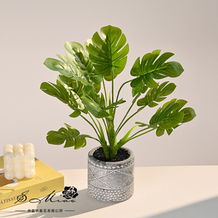 Cross-Border New Products Green Plant Bonsai Home Decoration Artificial Green Plant Flower Wedding Ornaments