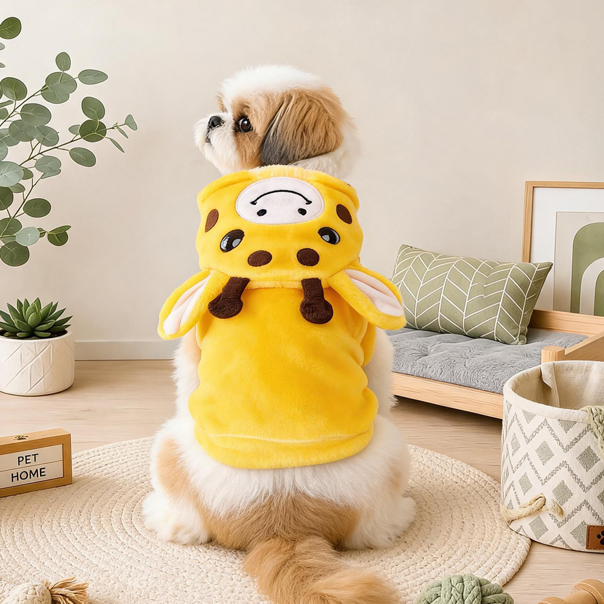 Ropa para perros y gatos PETCIRCLE, colección de otoño e invierno, forrada de lana, cálida, con un lindo diseño transformable.