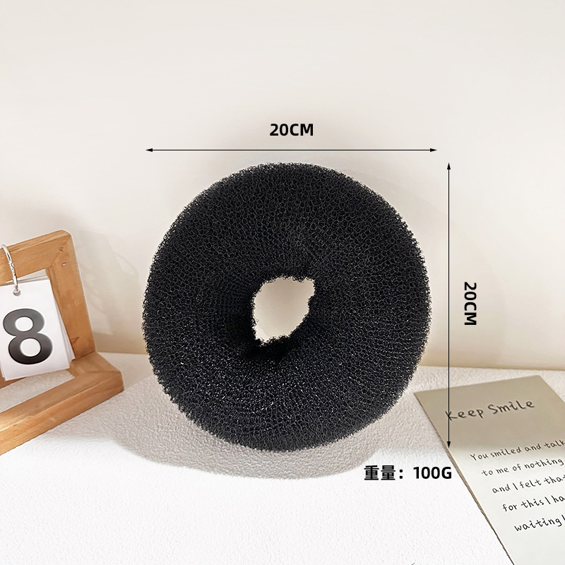 Platillo de rosquilla, mujer perezosa, lazo para el cabello con cabeza de bola esponjosa, artefacto para niños, tocado de capullo, accesorio para el cabello coreano
