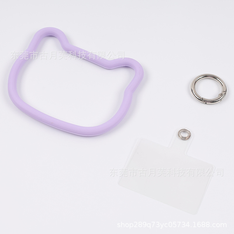 고양이귀 실리콘 팔찌-보라색