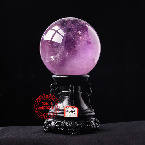 Manufacturer wholesale natural amethyst ball raw stone hand-polished amethyst ball decoration crystal raw mineral feng shui decoration