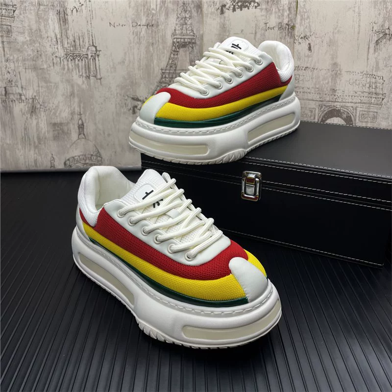 Европейский тренд цветная обувь папы 2024 осень новая мужская обувь дикие дышащие повседневные кроссовки на толстой подошве
