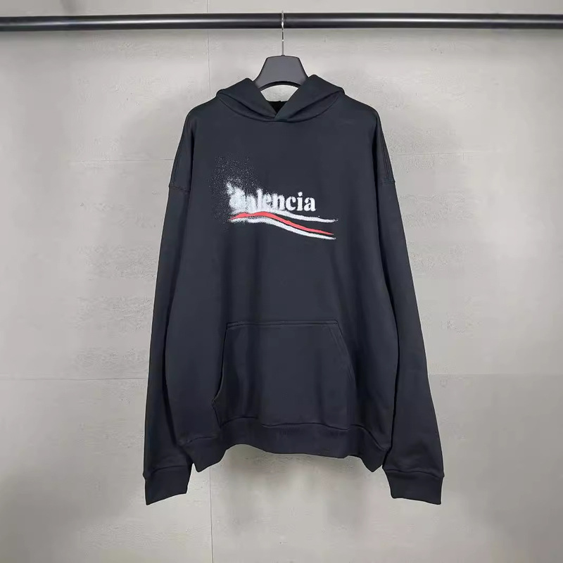 Paris Hoodie High Version 2024 New B Coke Graffiti LOGO Printed Letter Loose Autumn and Winter Hooded Guard Paris Hoodie High Version 2024 New B Coke Graffiti LOGO Printed Letter Loose Autumn and Winter Hooded Guard