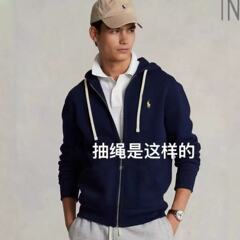 跨境Ralph Lauren拉夫劳伦小马刺绣拉链加绒开衫连帽外套