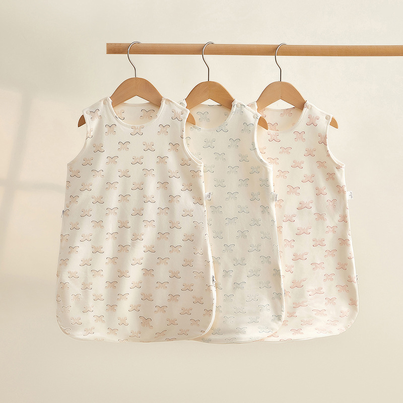 Newborn U-shaped anti-shock sleeping bag baby Four Seasons pure cotton sleeveless vest double-layer integrated anti-kick quilt