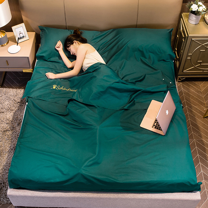 Cotton hotel de algodón puro artefacto sucio saco de dormir vacío 100 algodón para viajes de negocios sábanas funda edredón verano portátil image 13